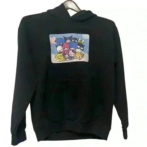 Hello Kitty And Friends Graphic Pullover Sweatshirt Sz Small Black No String - Picture 1 of 7